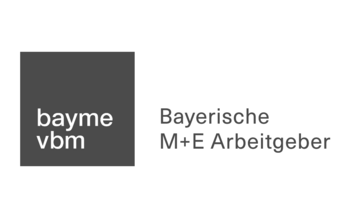 Quadratisches Schrift-Logo der bayerischen M+E-Arbeitgeber.